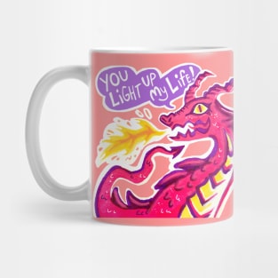 Dragon You Light Up my Life Valentines Mug